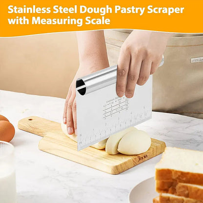 Funki Findz | Cooking Scrapers | Stainless Steel Dough Cutter