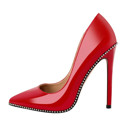 Funki Findz | Shoes | Women's Patent Black Studded Stilettos