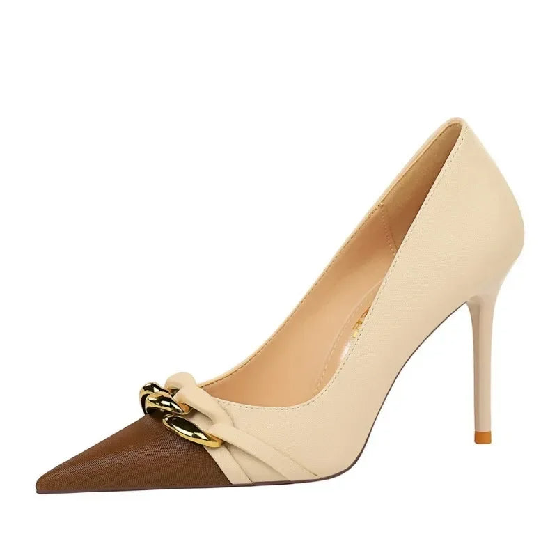 Funki Findz | Shoes | Women's Two Toned Buckle Toe Pumps