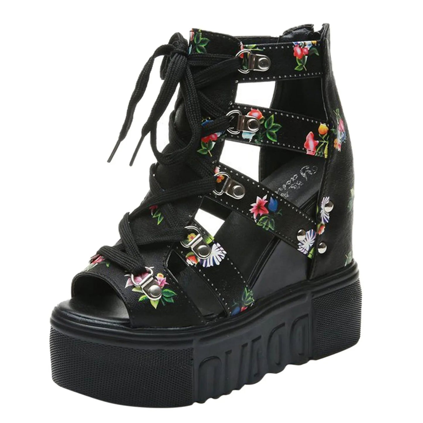 Funki Findz | Shoes | Women's Strappy Platform Wedge Shoes