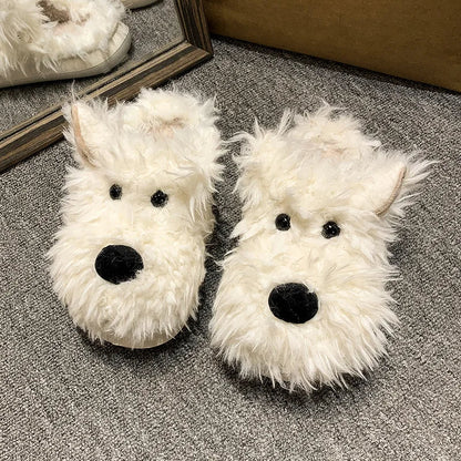 Funki Findz | Shoes | Women's Cute Shaggy Dog Slippers