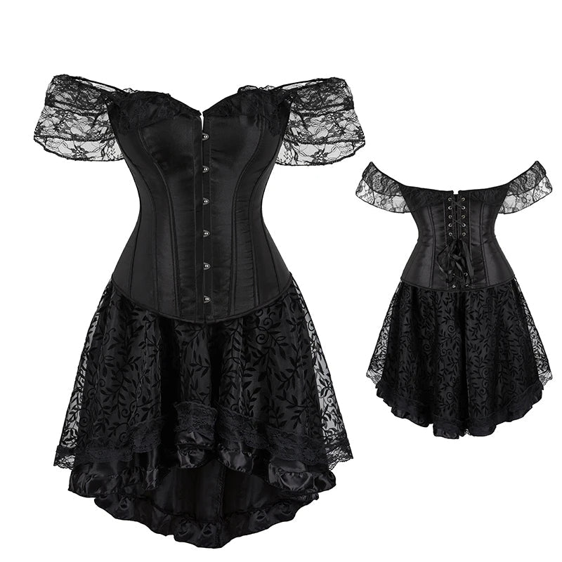 Funki Findz | Dresses | Women's Gothic Punk Corset Dress Set
