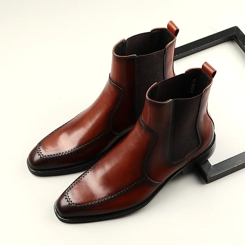 Funki Findz | Boots | Men's Elegant Leather Chelsea Ankle Boots