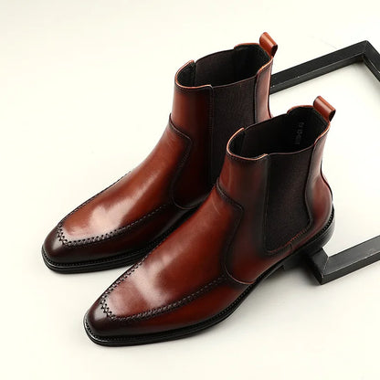 Funki Findz | Boots | Men's Elegant Leather Chelsea Ankle Boots