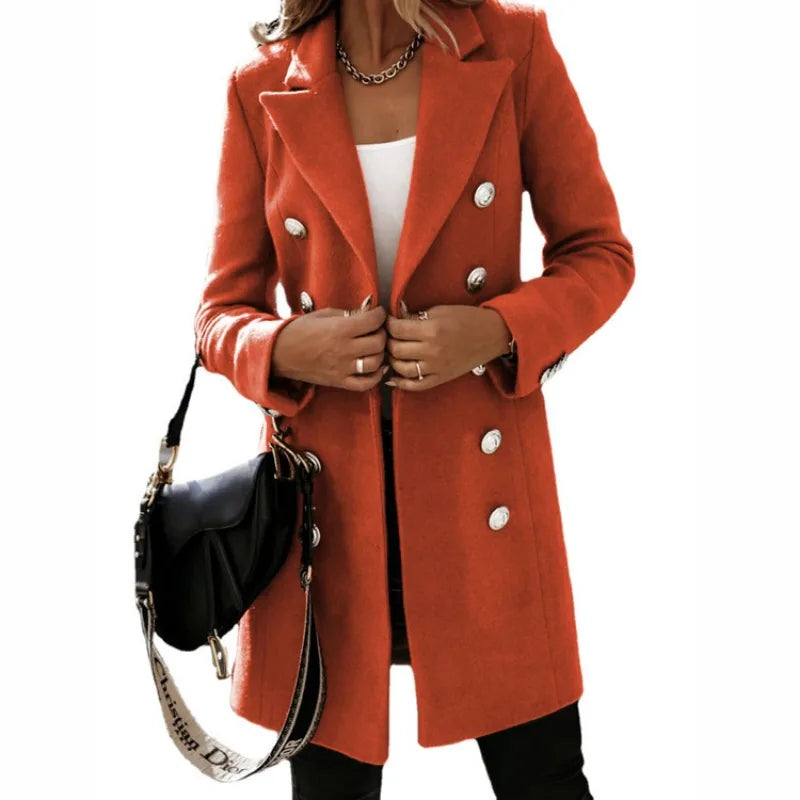 Funki Findz | Jackets | Women's Suit Collar Double Breast Coats