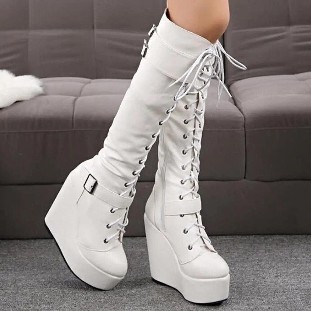 Funki Findz | Boots | Women's High Luxury Gothic Platform Boots