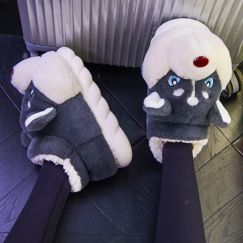 Funki Findz | Shoes | Women's Cute Alaskan Dog Warm Slippers
