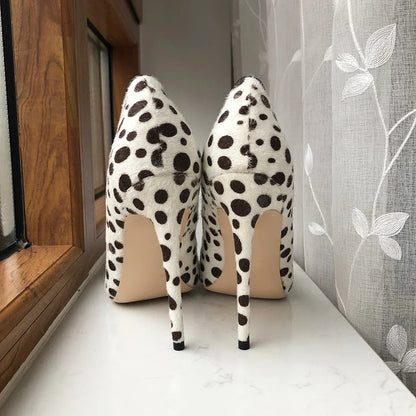 Funki Findz | Shoes | Women's White Black Spotted Heels
