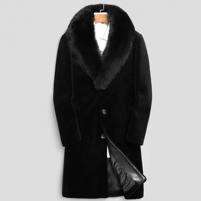 Funki Findz | Jackets | Men's Long Faux Fur Buttoned Up Coat