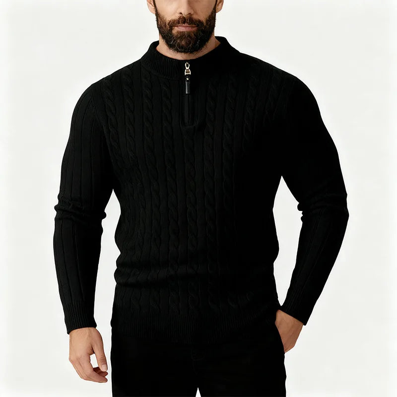 Funki Findz | Sweaters | Men's Slim Mock Neck Knitted Pullovers