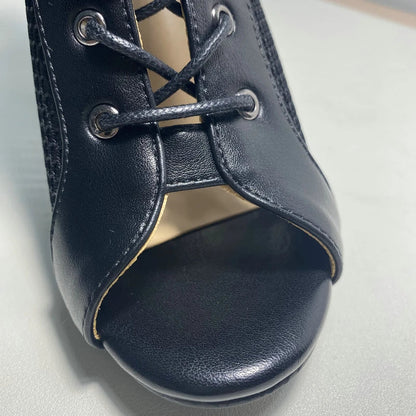 Funki Findz | Boots | Women's Mesh Peep Toe Stiletto Booties