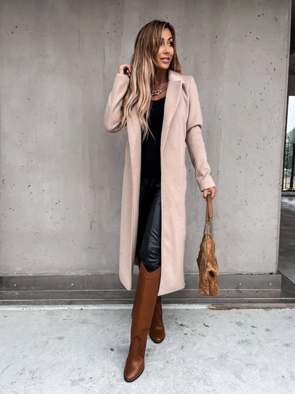 Funki Findz | Jackets | Women's Elegant Long Tie Belt Overcoats