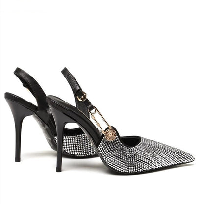 Funki Findz | Shoes | Women's Metallic Beaded High Slingbacks