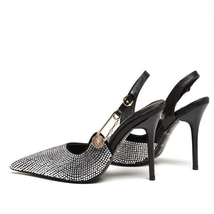Funki Findz | Shoes | Women's Metallic Beaded High Slingbacks
