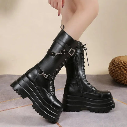 Funki Findz | Boots | Women's Gothic Punk Retro Biker Boots