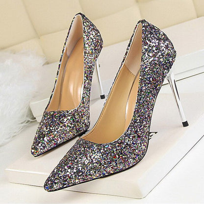Funki Findz | Shoes | Women's High Heel Glitter Prom Pumps