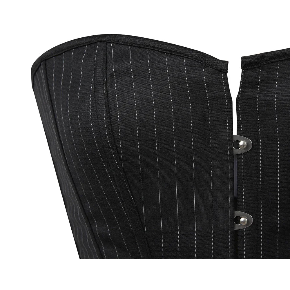 Funki Findz | Lingerie | Women's Pin Striped Front Clip Up Corset