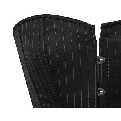 Funki Findz | Lingerie | Women's Pin Striped Front Clip Up Corset