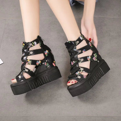 Funki Findz | Shoes | Women's Strappy Platform Wedge Shoes