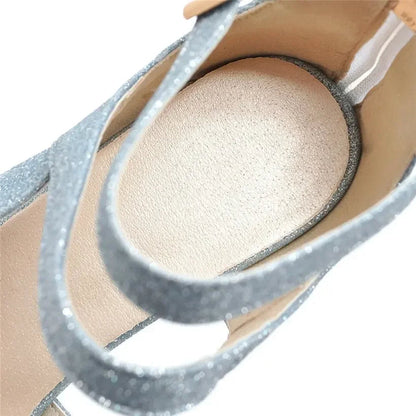 Funki Findz | Shoes | Women's Sequin Peep Toe Platform Sandal