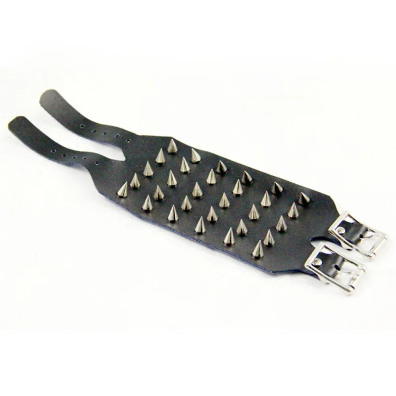 Funki Findz | Bracelets | Unisex Leather Spike Wristband