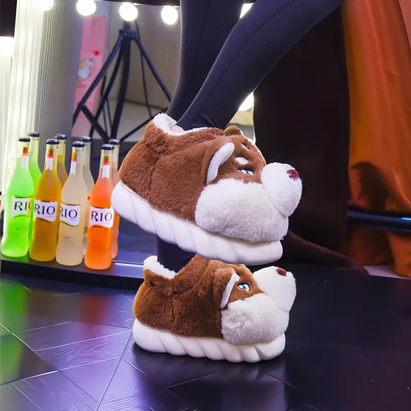 Funki Findz | Shoes | Women's Cute Alaskan Dog Warm Slippers