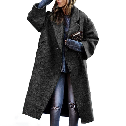 Funki Findz | Jackets | Women's Long Woolen Loose Overcoat