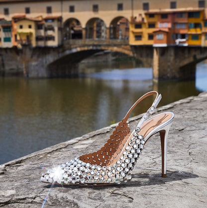Funki Findz | Shoes | Women's Metallic Bling Bridal Slingbacks