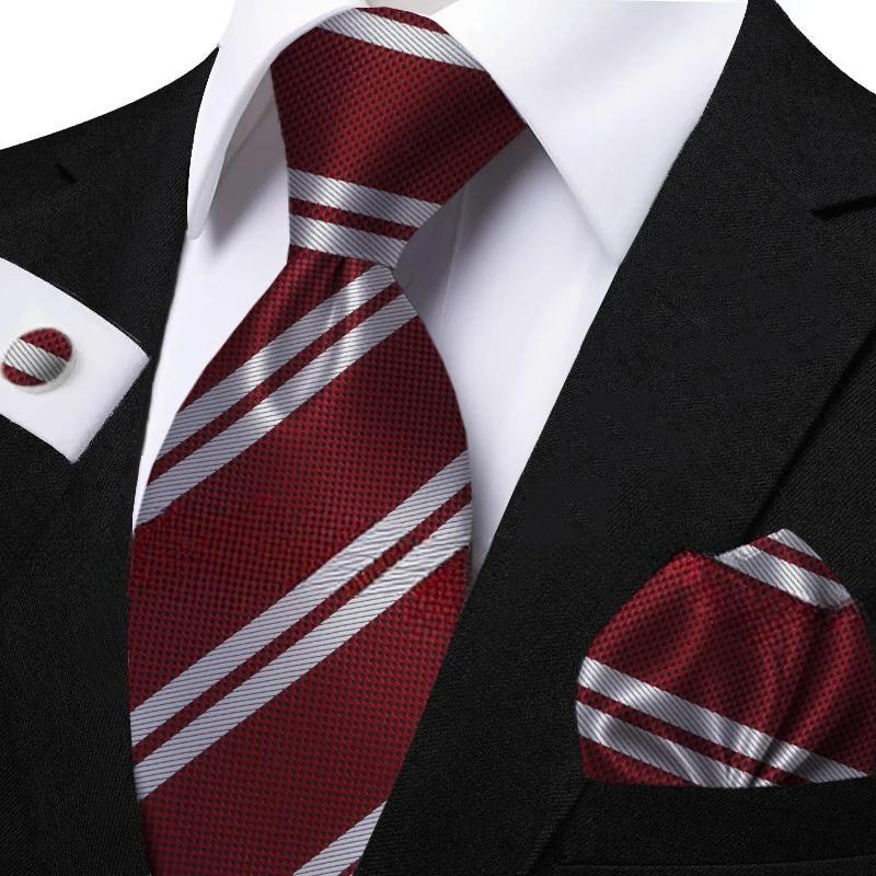 Funki Findz | Neckties | Men's Classic Striped Jacquard Tie Set
