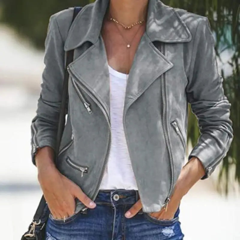 Funki Findz | Jackets | Women's Diagonal Zipper Short Jacket