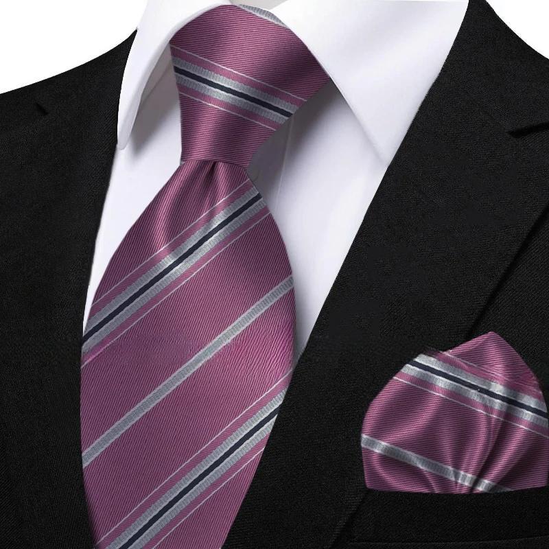 Funki Findz | Neckties | Men's Classic Striped Jacquard Tie Set