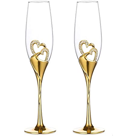 Funki Findz | Glasses | Wedding Champagne Flutes Cake Set x 4