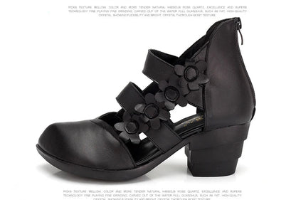 Funki Findz | Shoes | Women's Gothic Leather Low Heel Wedges