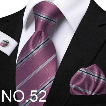 Funki Findz | Neckties | Men's Classic Striped Jacquard Tie Set