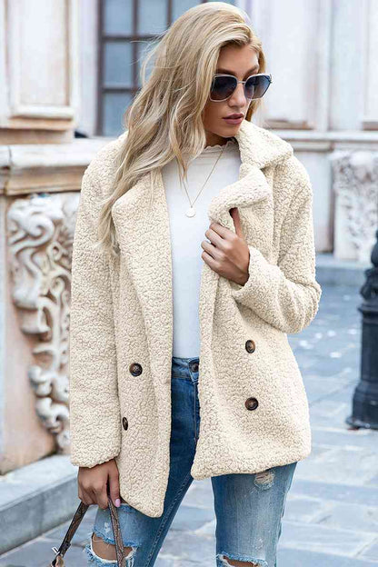 Funki Findz | Jackets | Women's Full Lapel Collar Sherpa Coat
