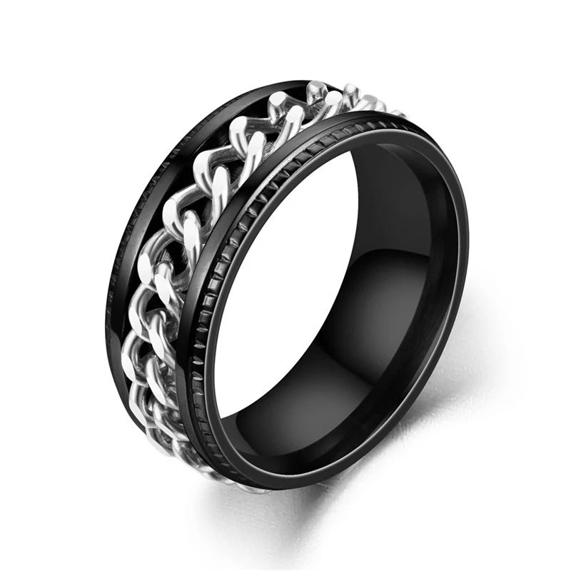 Funki Findz | Rings | Men's Moveable Ring | Titanium Steel Ring