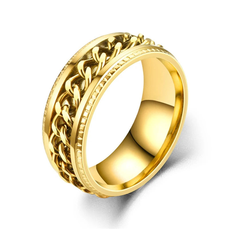 Funki Findz | Rings | Men's Moveable Ring | Titanium Steel Ring