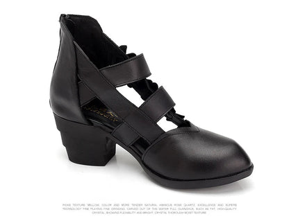 Funki Findz | Shoes | Women's Gothic Leather Low Heel Wedges