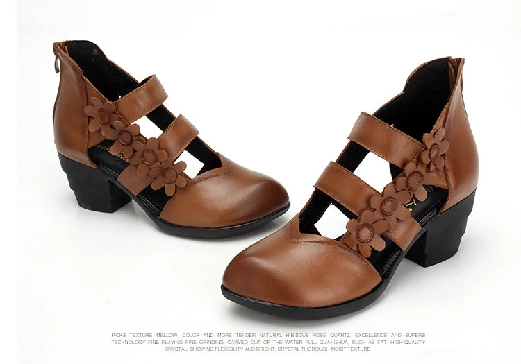 Funki Findz | Shoes | Women's Gothic Leather Low Heel Wedges