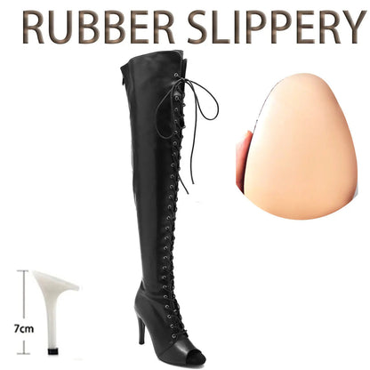 Funki Findz | Boots | Women's Over Knee Lace Up Dance Boots