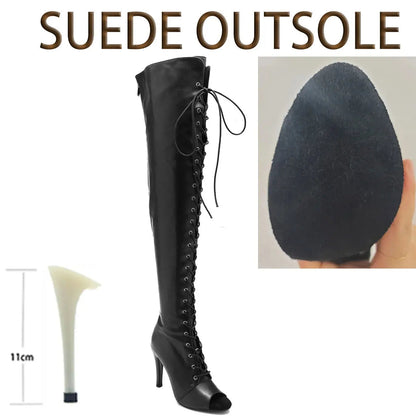 Funki Findz | Boots | Women's Over Knee Lace Up Dance Boots