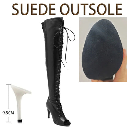 Funki Findz | Boots | Women's Over Knee Lace Up Dance Boots