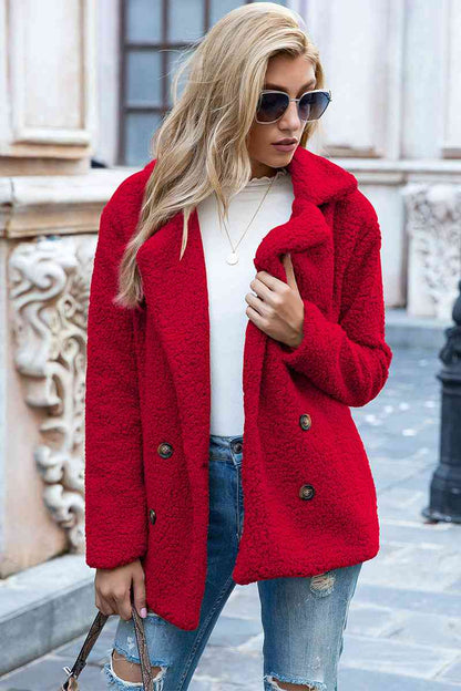 Funki Findz | Jackets | Women's Full Lapel Collar Sherpa Coat