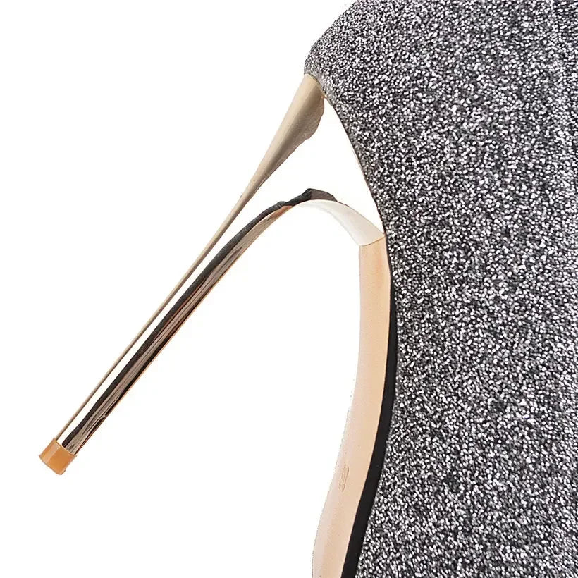 Funki Findz | Boots | Women's Cloth Leopard Print Stiletto Boots