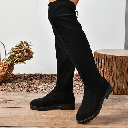 Funki Findz | Boots | Women's Over Knee Tie Up Platform Boots