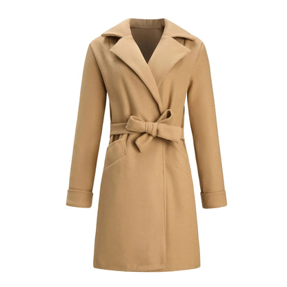 Funki Findz | Jackets | Women's Suit Collar Slim Fit Tie Belt Coat