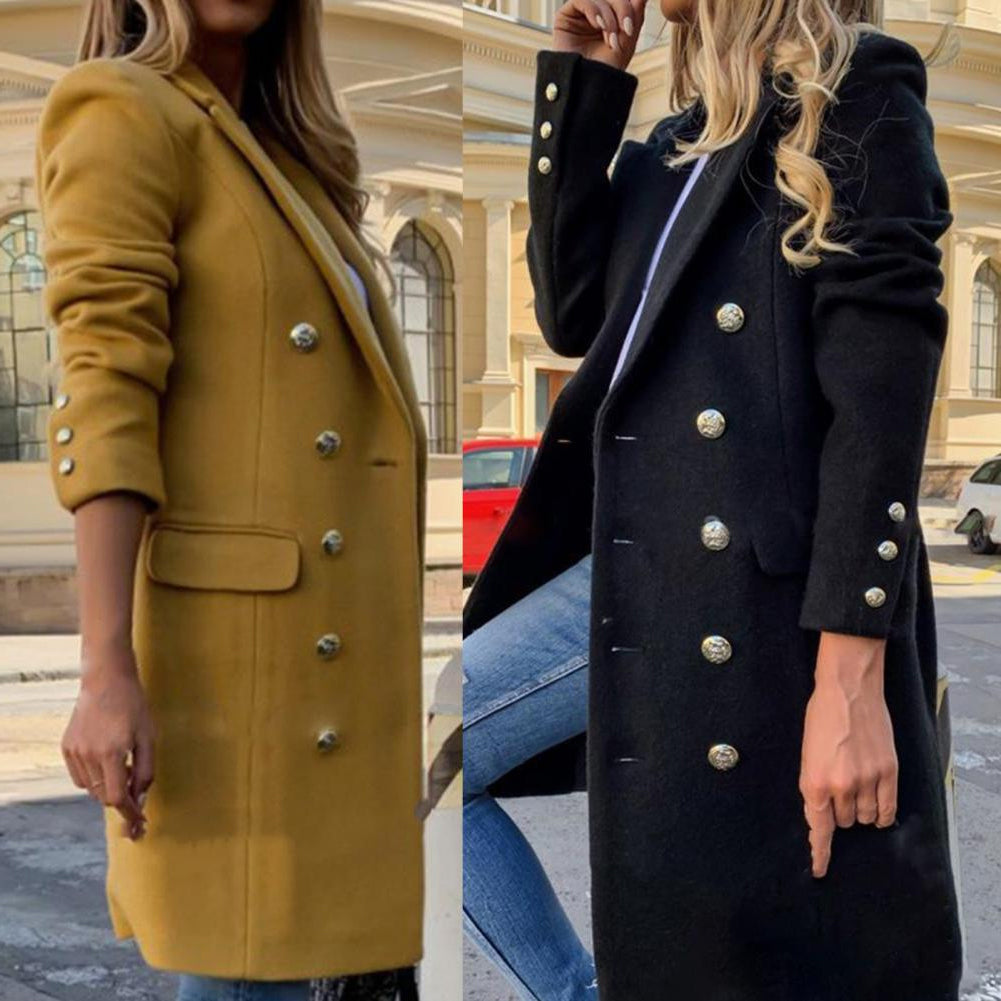 Funki Findz | Jackets | Women's Military Style Buttoned Overcoat