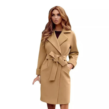 Funki Findz | Jackets | Women's Suit Collar Slim Fit Tie Belt Coat