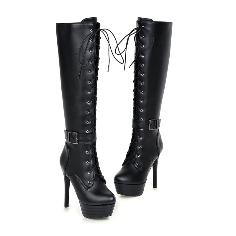 Funki Findz | Boots | Women's Knee-High Chic High Stiletto Boot