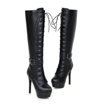Funki Findz | Boots | Women's Knee-High Chic High Stiletto Boot